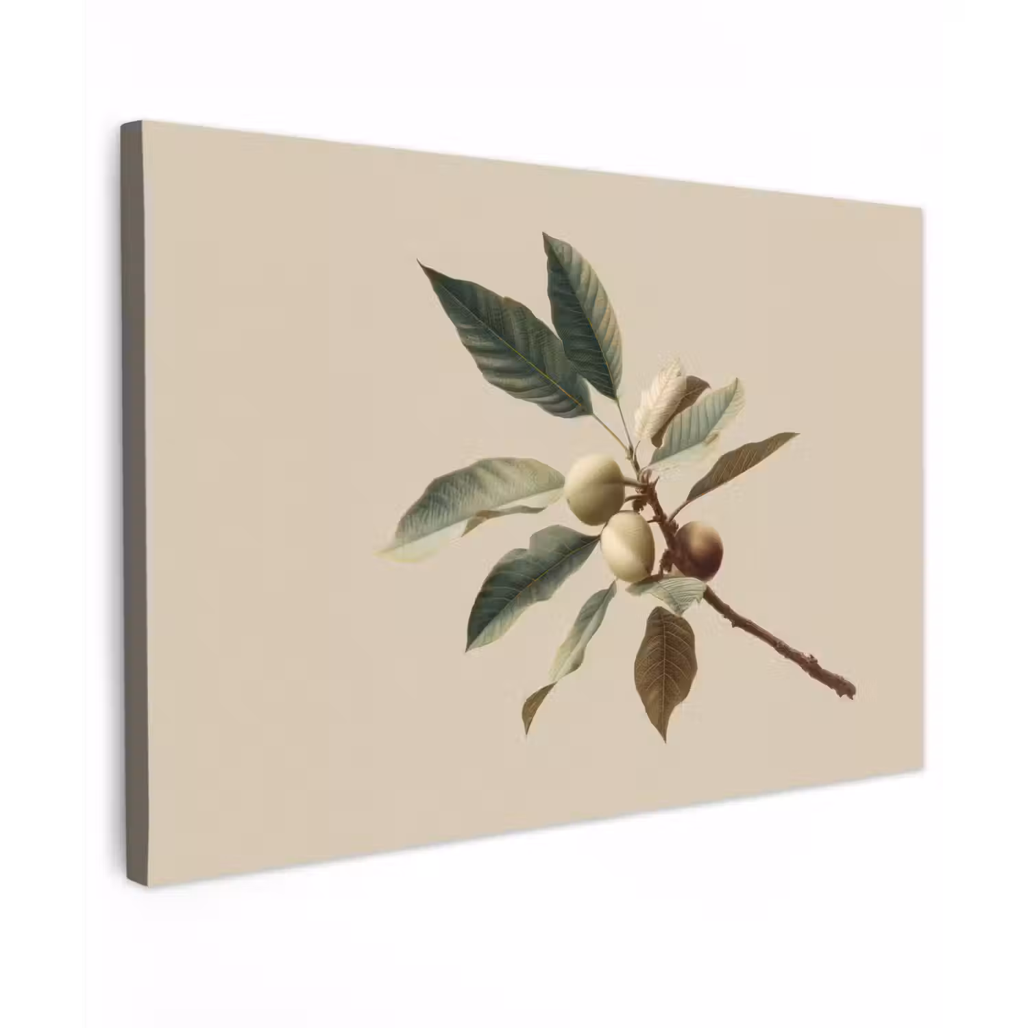 Tak - Groene Bladeren - Vruchten canvas 2cm klein -z3d