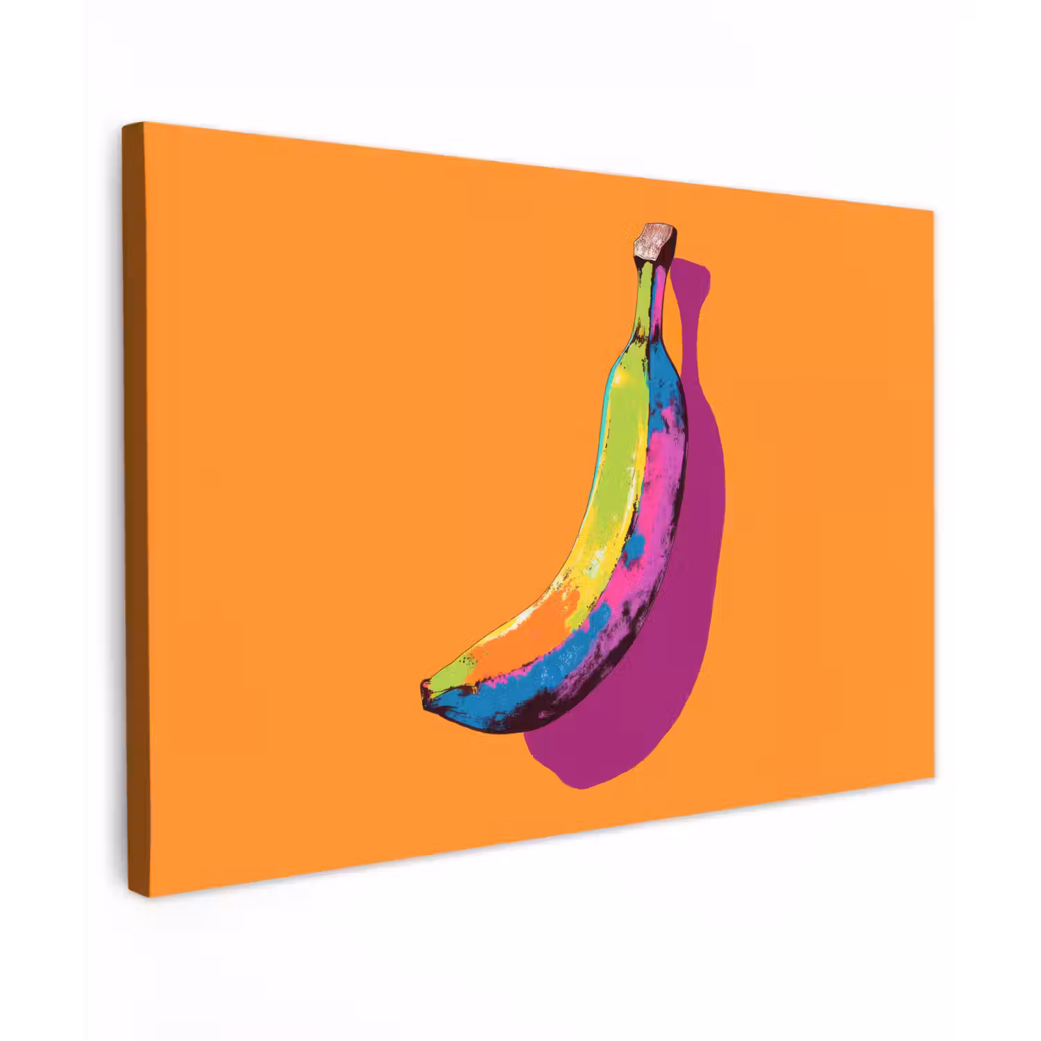 Felle kleuren - Banaan - popart canvas 2cm klein -z3d