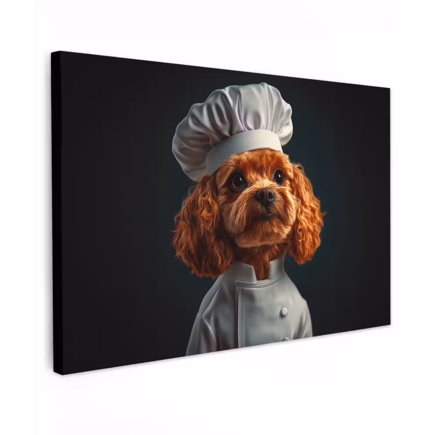 Bruin - Kok - Hondje canvas 2cm klein -z3d