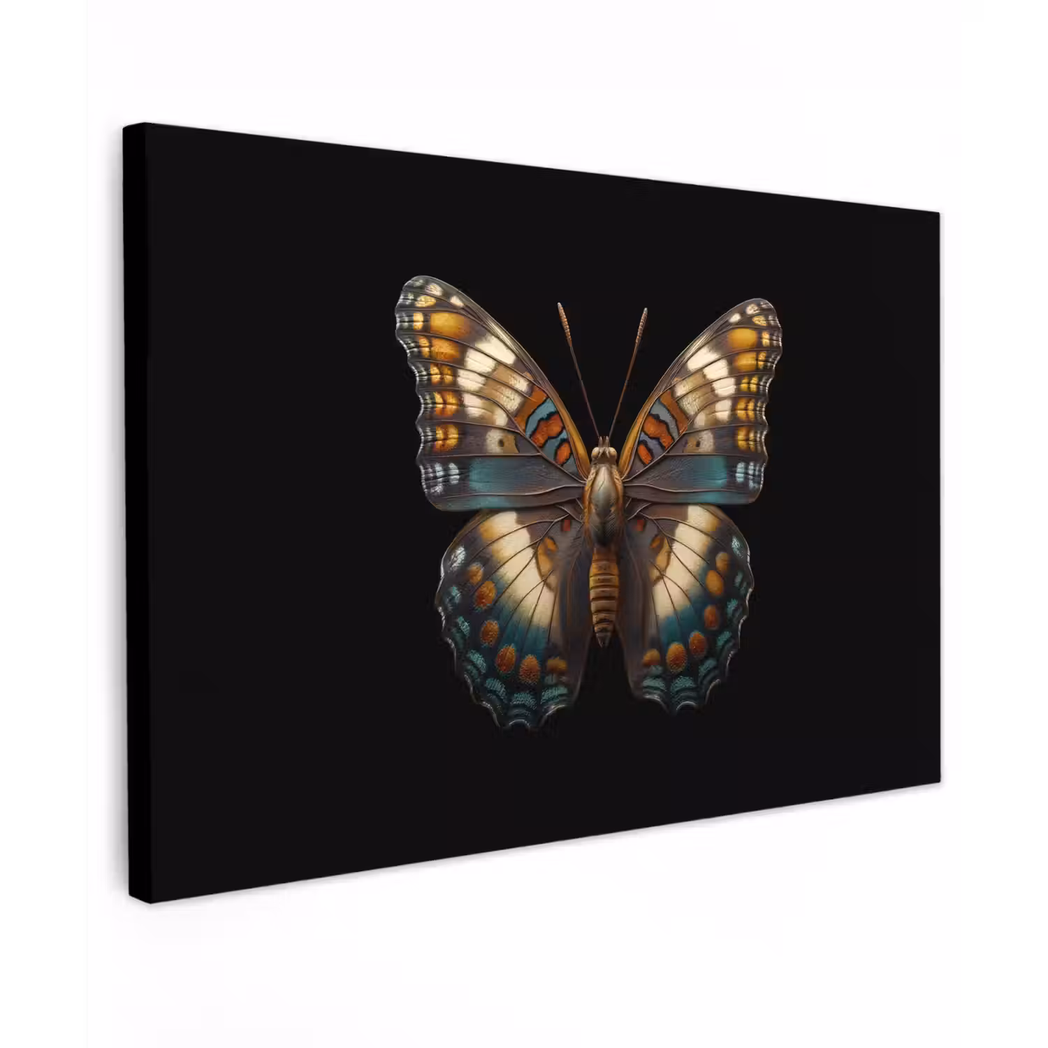 Vlinder - Kleurrijk - mozaïekachtig canvas 2cm klein -z3d