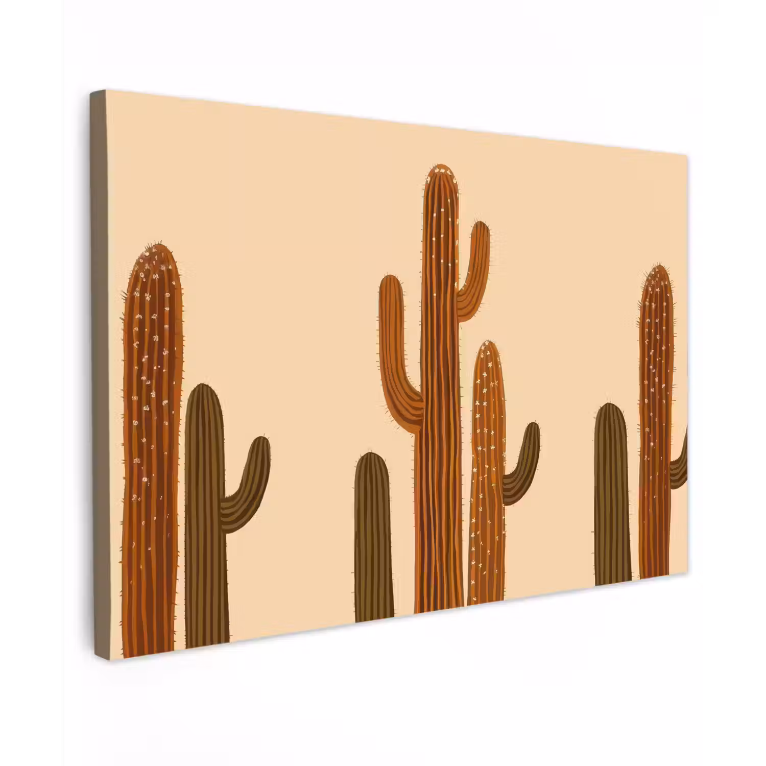 Cactus - Woestijn - Zand - Bruin canvas 2cm klein -z3d