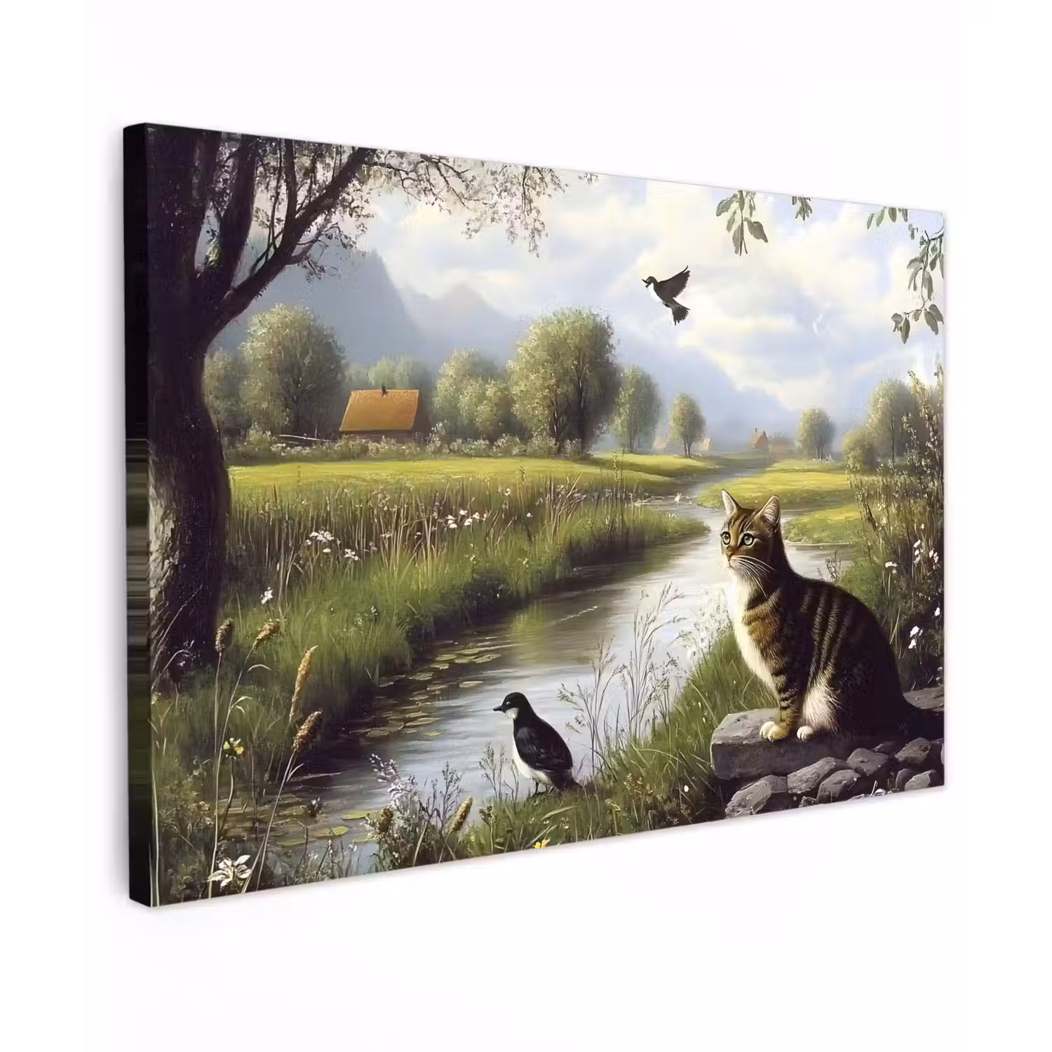 Kat - Beekje - Weide canvas 2cm klein -z3d