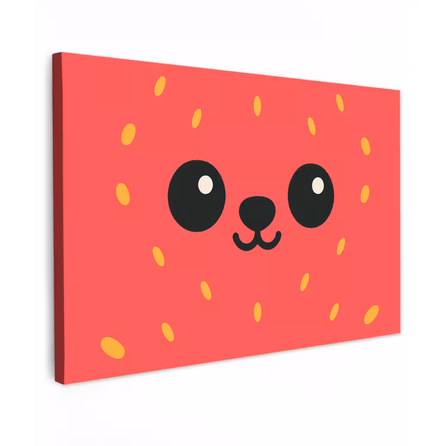 Kat - Aardbei - Cartoon canvas 2cm klein -z3d
