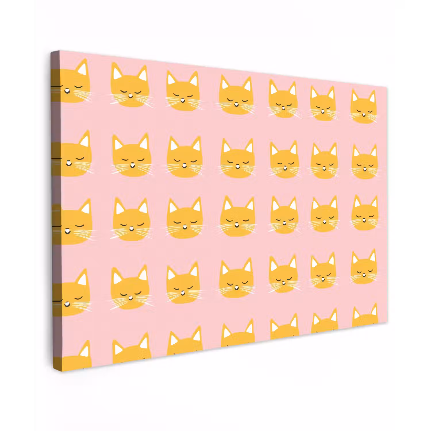 Katten - Patroon - Roze canvas 2cm klein 34 -z3d