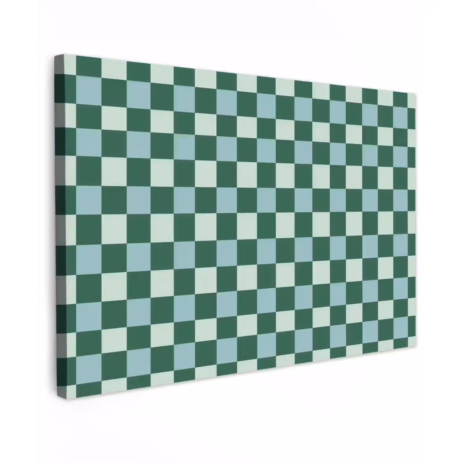 Schaakbord - Klassiek - Groen canvas 2cm klein 34 -z3d