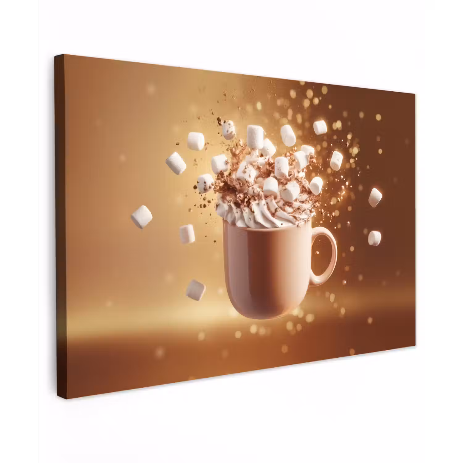 Chocomelk - Drinken - Warm - Bruin canvas 2cm klein -z3d
