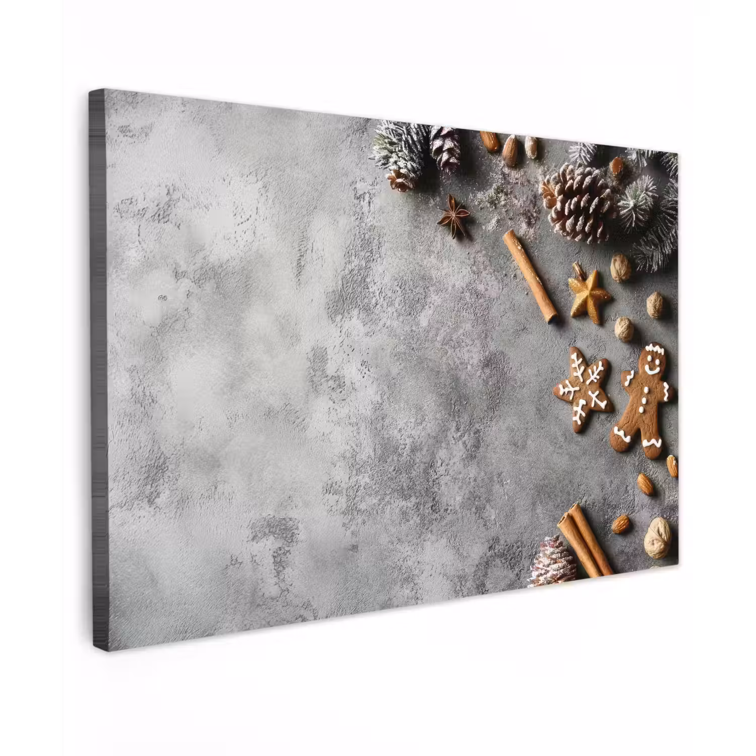 Kerst - Bakken - Grijs - Landelijk canvas 2cm klein -z3d