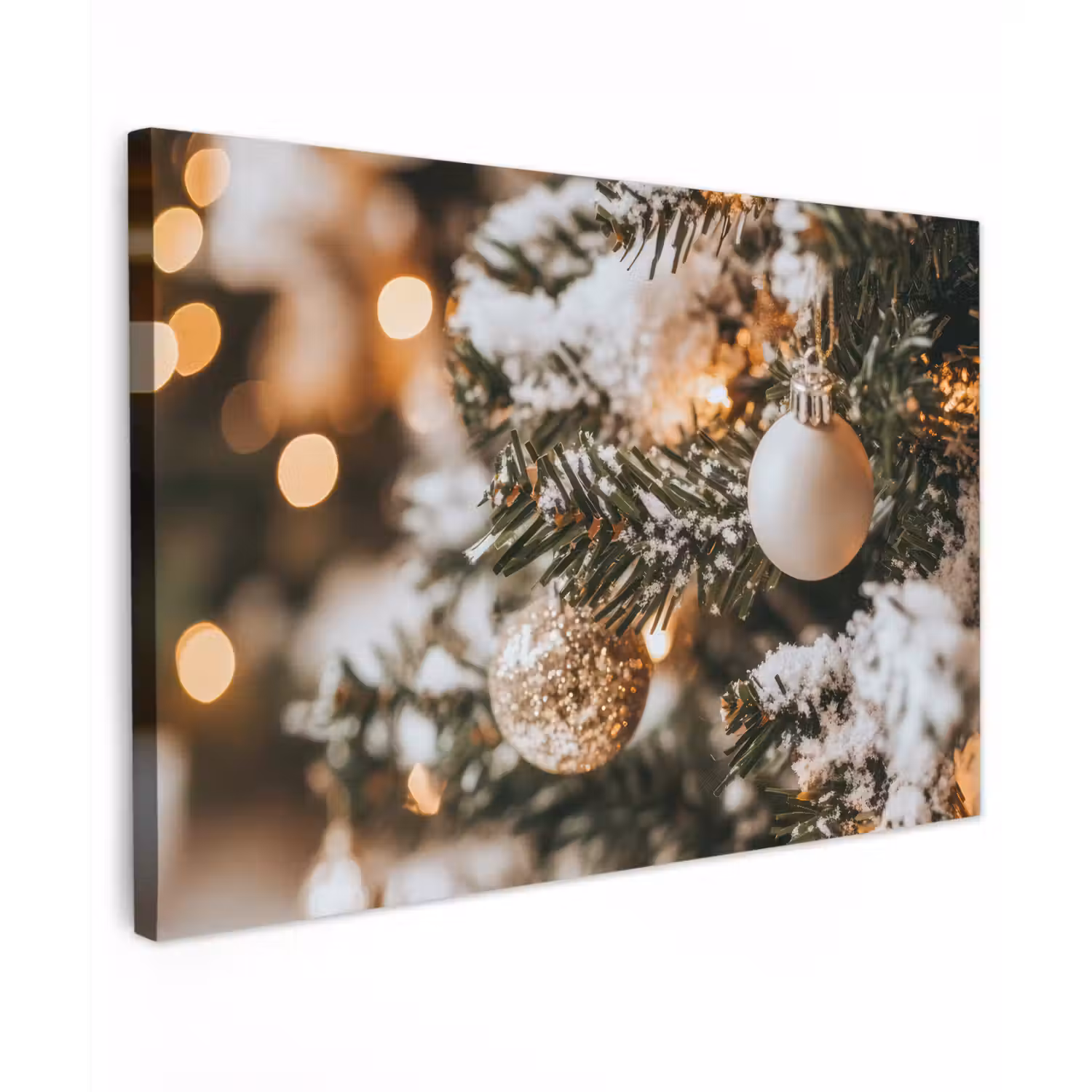Kerst - Kerstboom - Winter - Binnen - Sneeuw canvas 2cm klein -z3d
