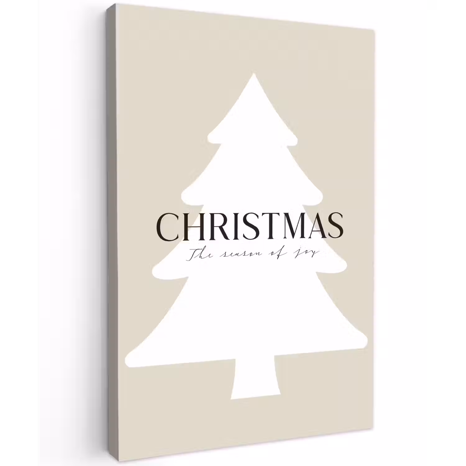 Kerstboom - Japandi - Christmas - Beige canvas 2cm klein -z3d