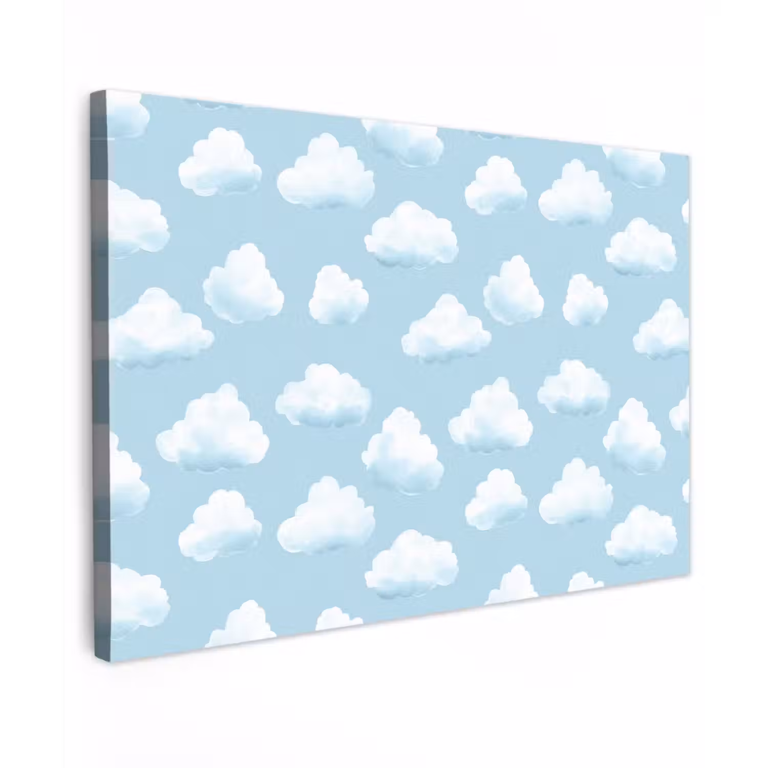 Wolken - Illustratie - Blauw canvas 2cm klein 34 -z3d