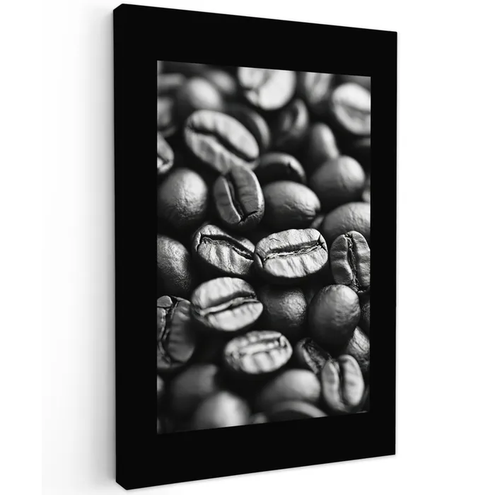Koffiebonen - Zwart - Vintage canvas 2cm klein -z3d