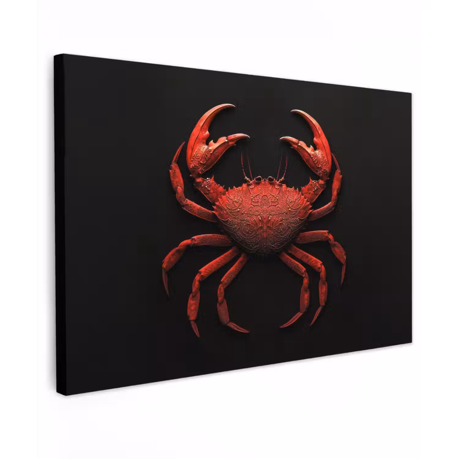 Krab - Rood - Vissen - Schaaldieren canvas 2cm klein -z3d