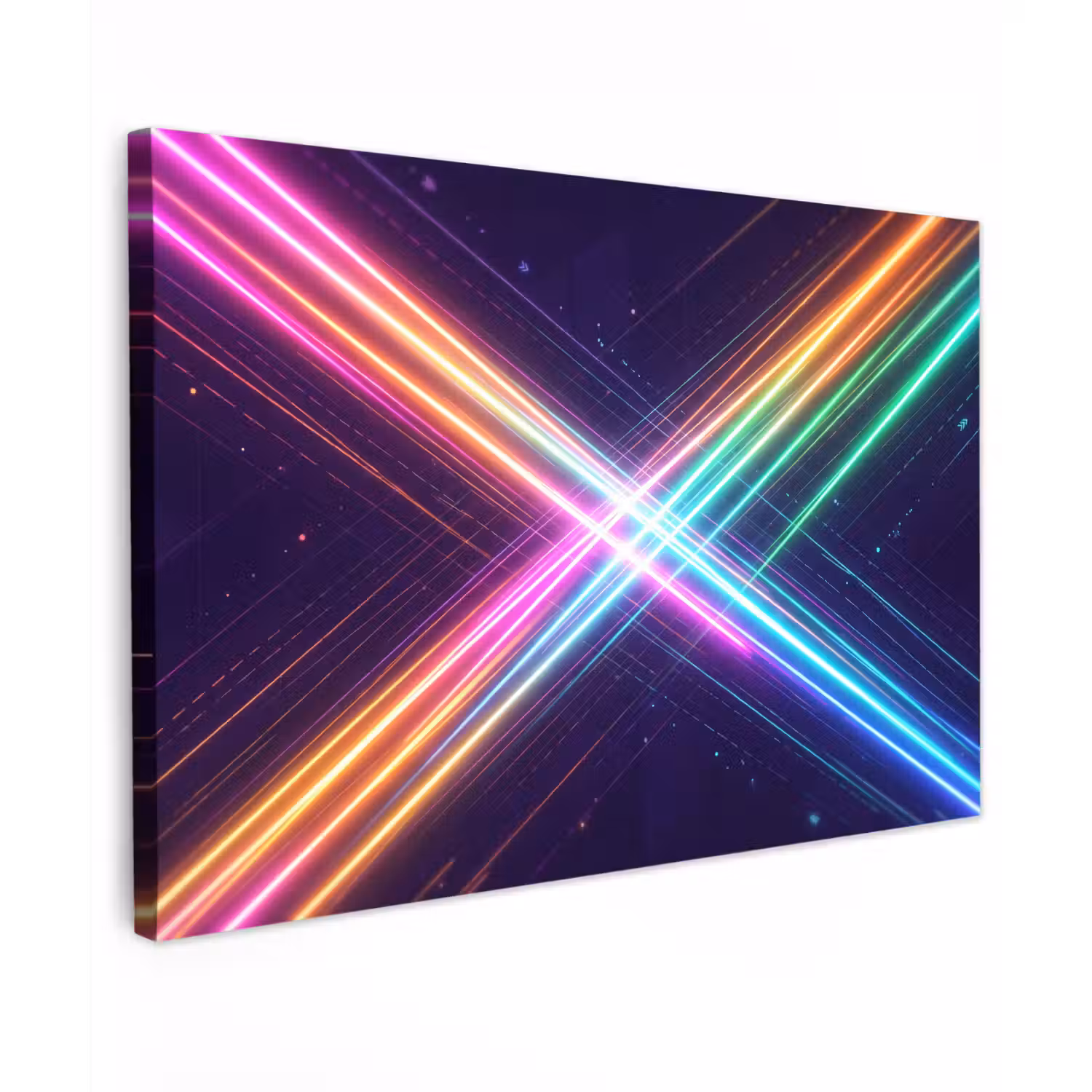 Kruisen - Lasterstralen - Neon canvas 2cm klein -z3d