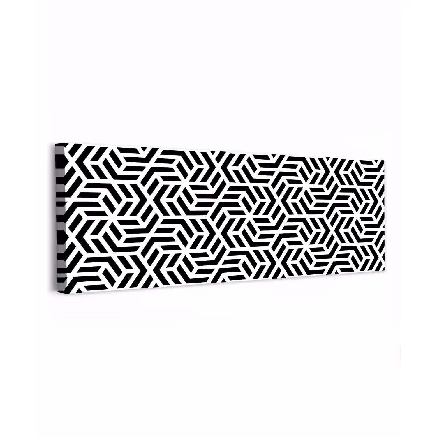 Design - Geometrie - Patroon - Zwart - Wit canvas 2cm klein 828 -z3d