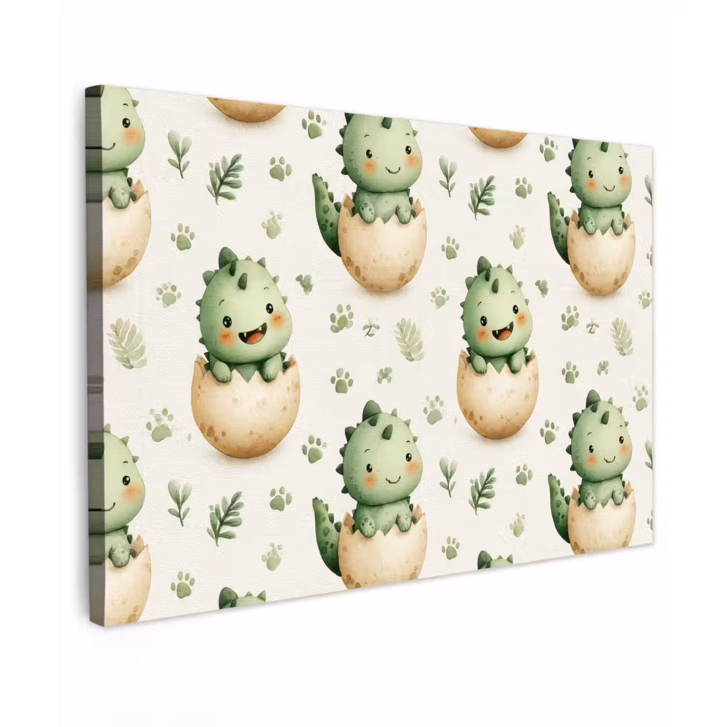 Dino - Eieren - Groen canvas 2cm klein 34 -z3d