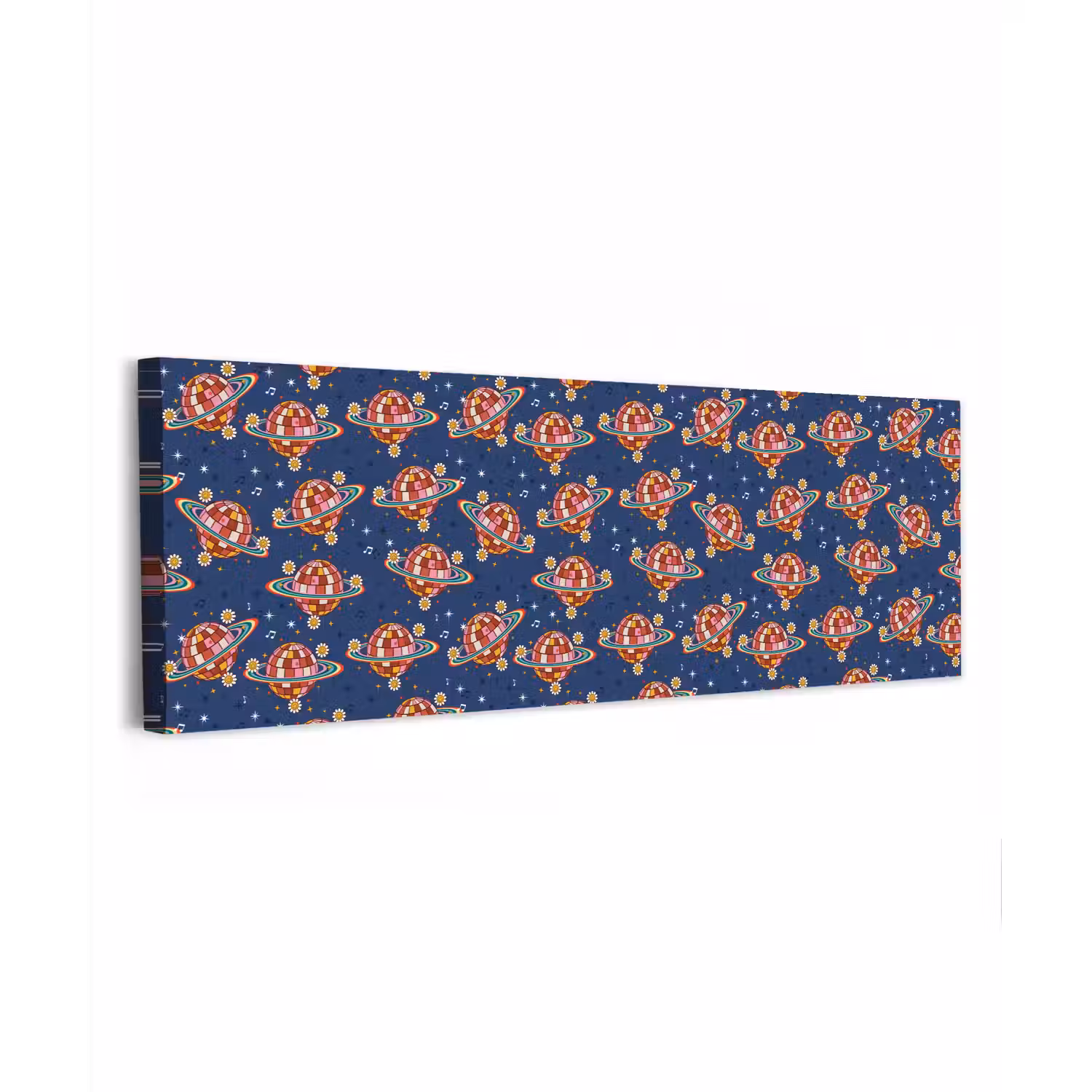 Disco - Blauw - Patroon canvas 2cm klein 828 -z3d