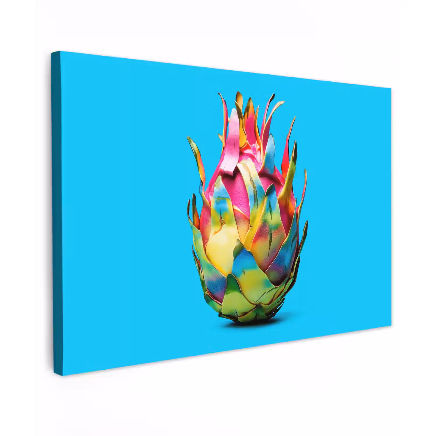 Drakenfruit - Blauw - Levendig canvas 2cm klein -z3d