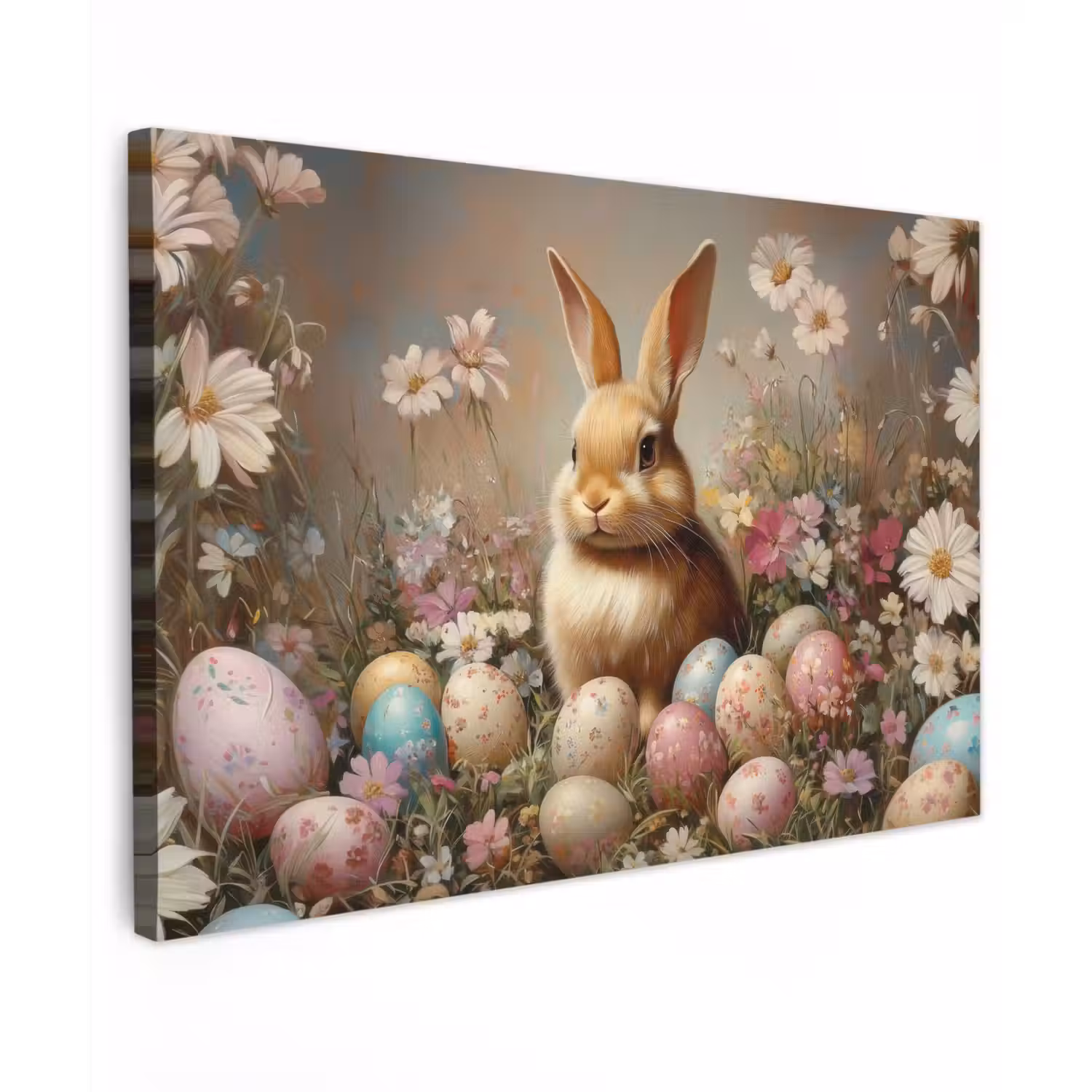 Paashaas - Lente - Paaseieren canvas 2cm klein -z3d
