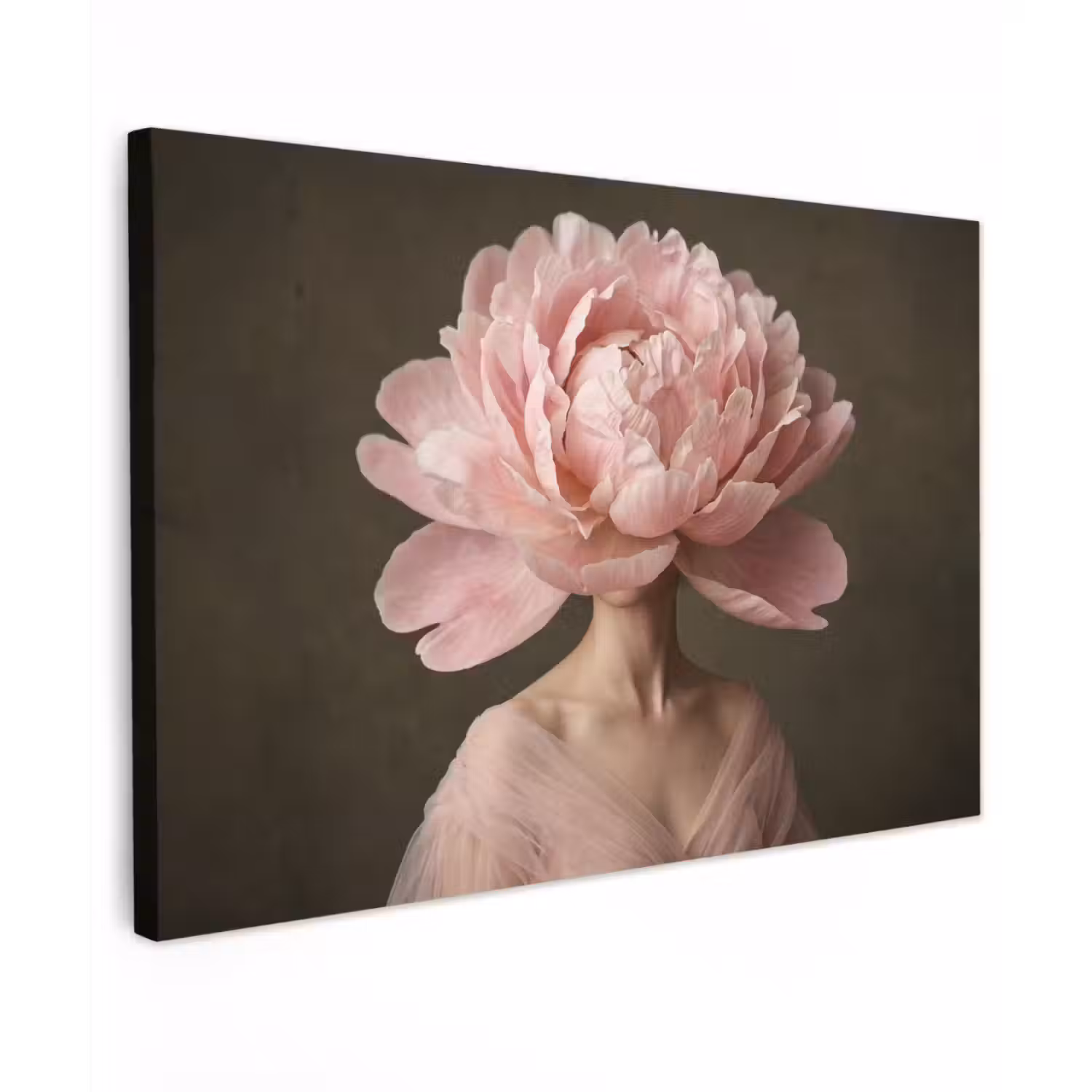 Gezicht - Roos - Roze canvas 2cm klein -z3d