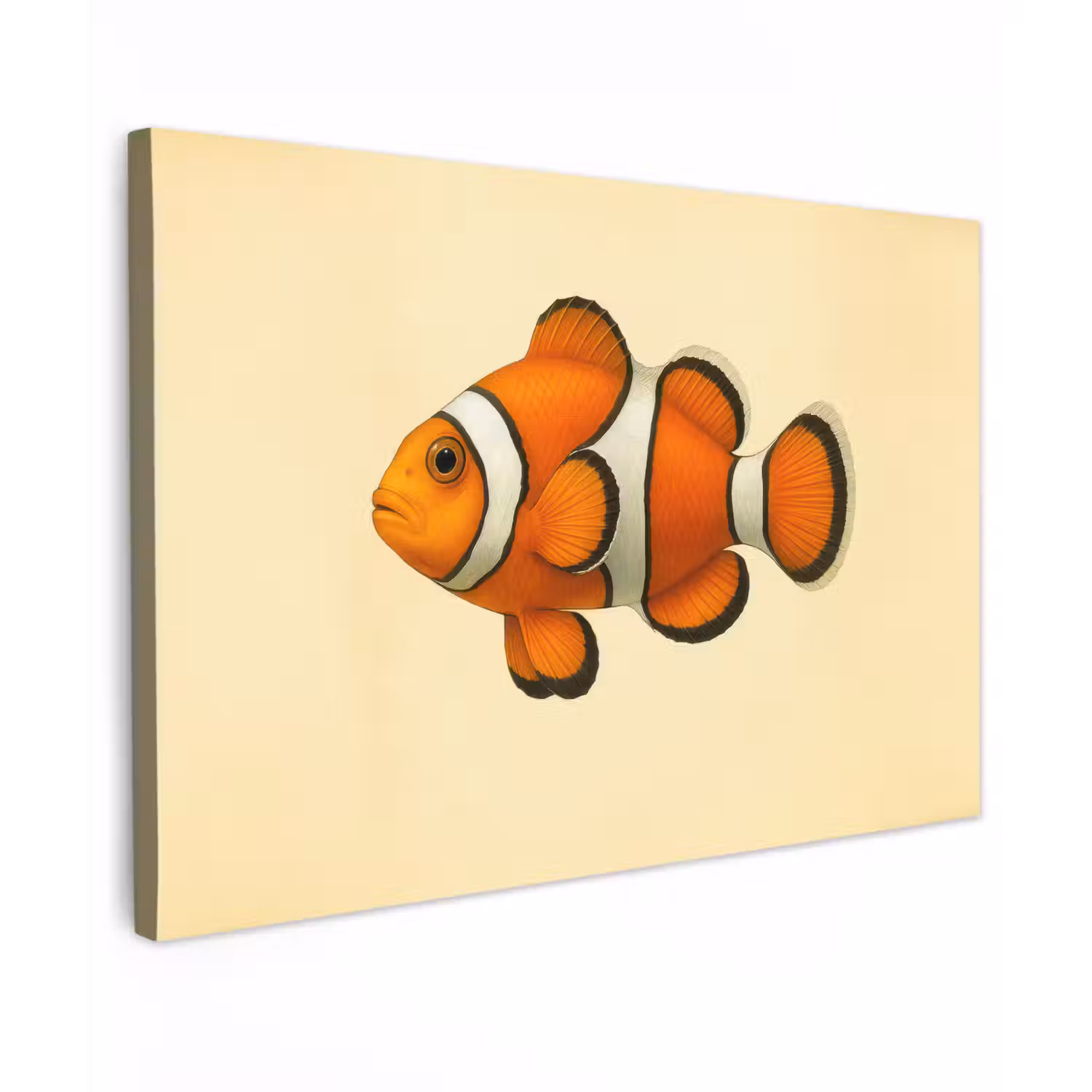 Vis - Oranje - Strepen canvas 2cm klein -z3d