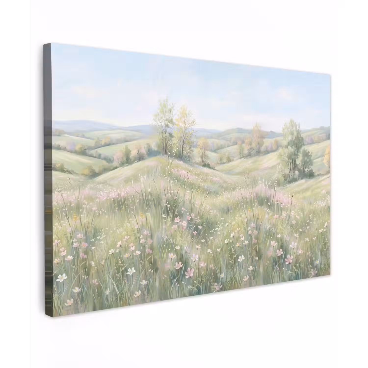 Bloemen veld - Bloemen - Groen canvas 2cm klein -z3d