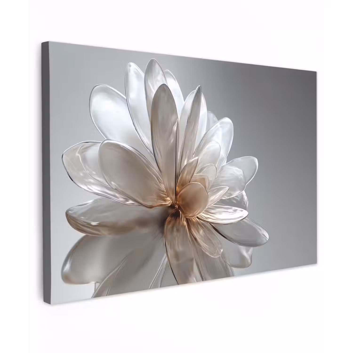 Bloem - Wit - Neutraal canvas 2cm klein -z3d