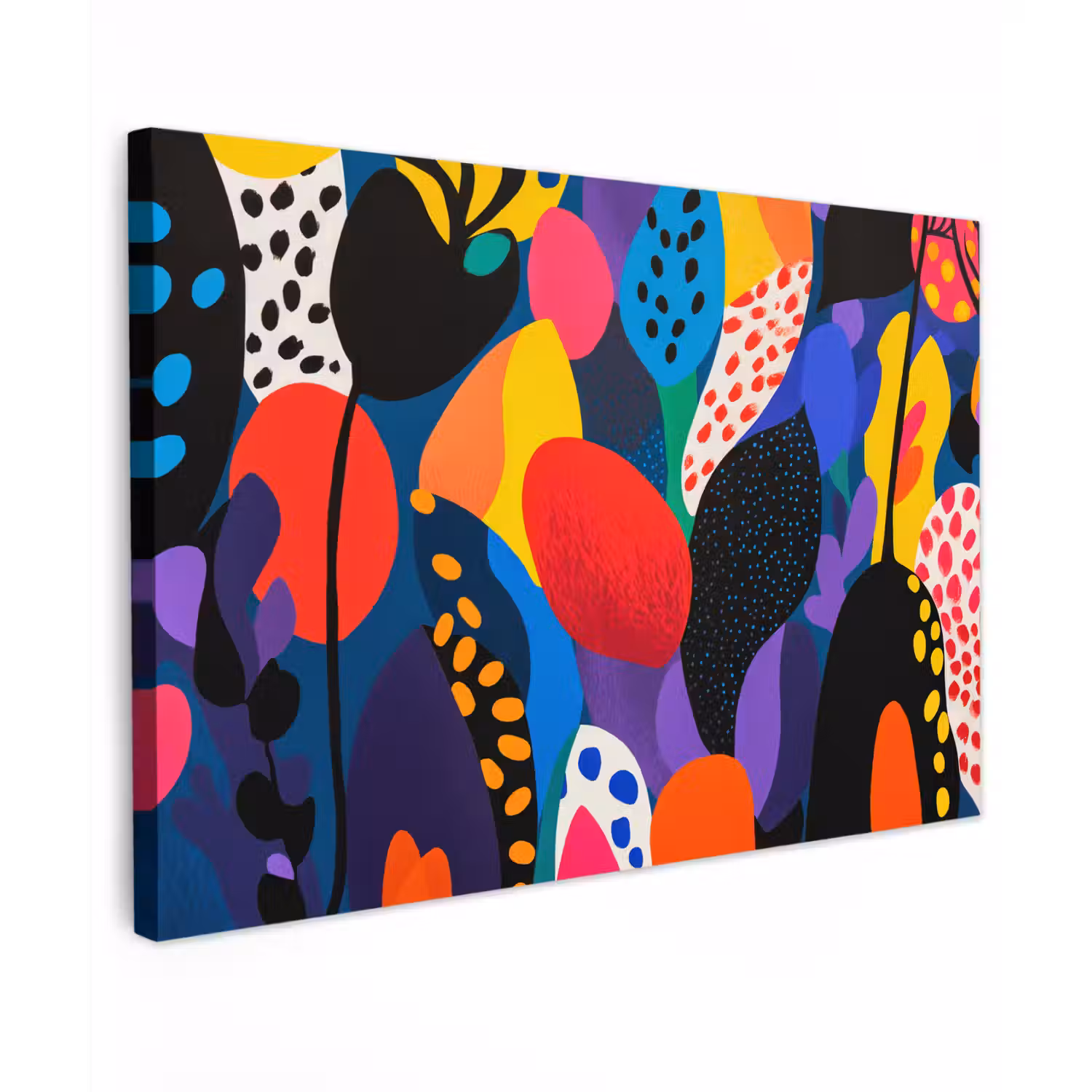 Bloemen - Bladeren - Abstract - Rood canvas 2cm klein -z3d