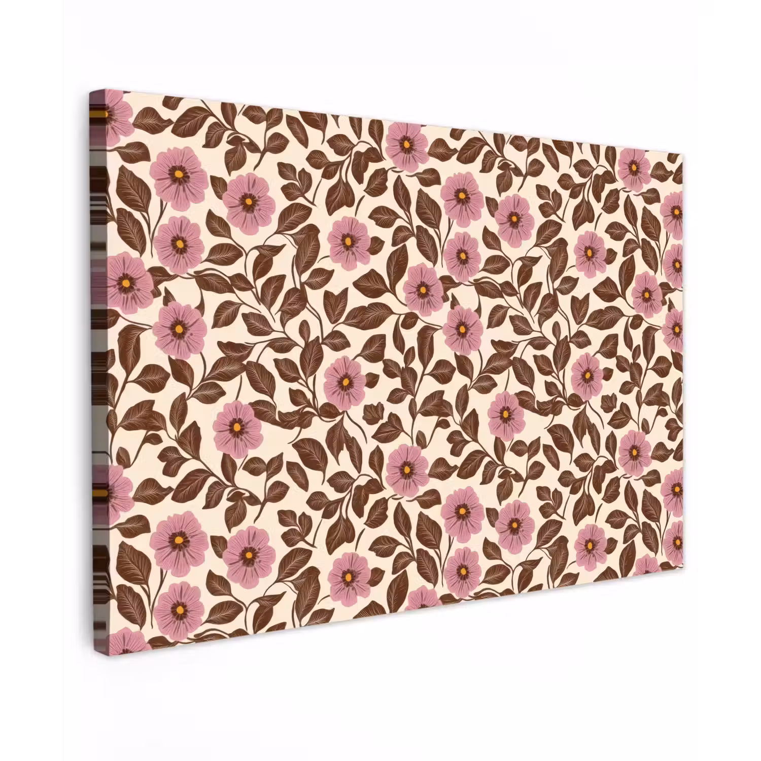 Bloemen - Bladeren - Kleurrijk canvas 2cm klein 34 -z3d