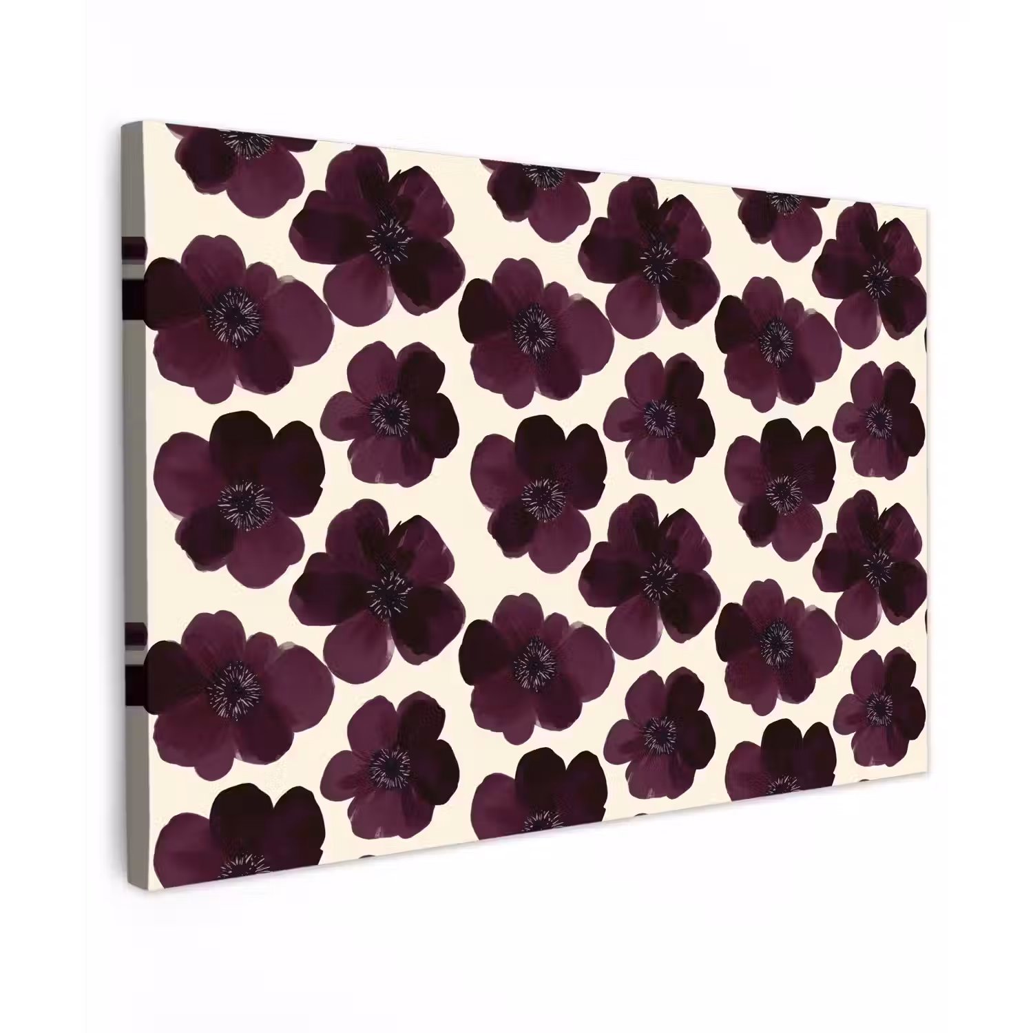 Bloemen - Aquarel - Paars canvas 2cm klein 34 -z3d