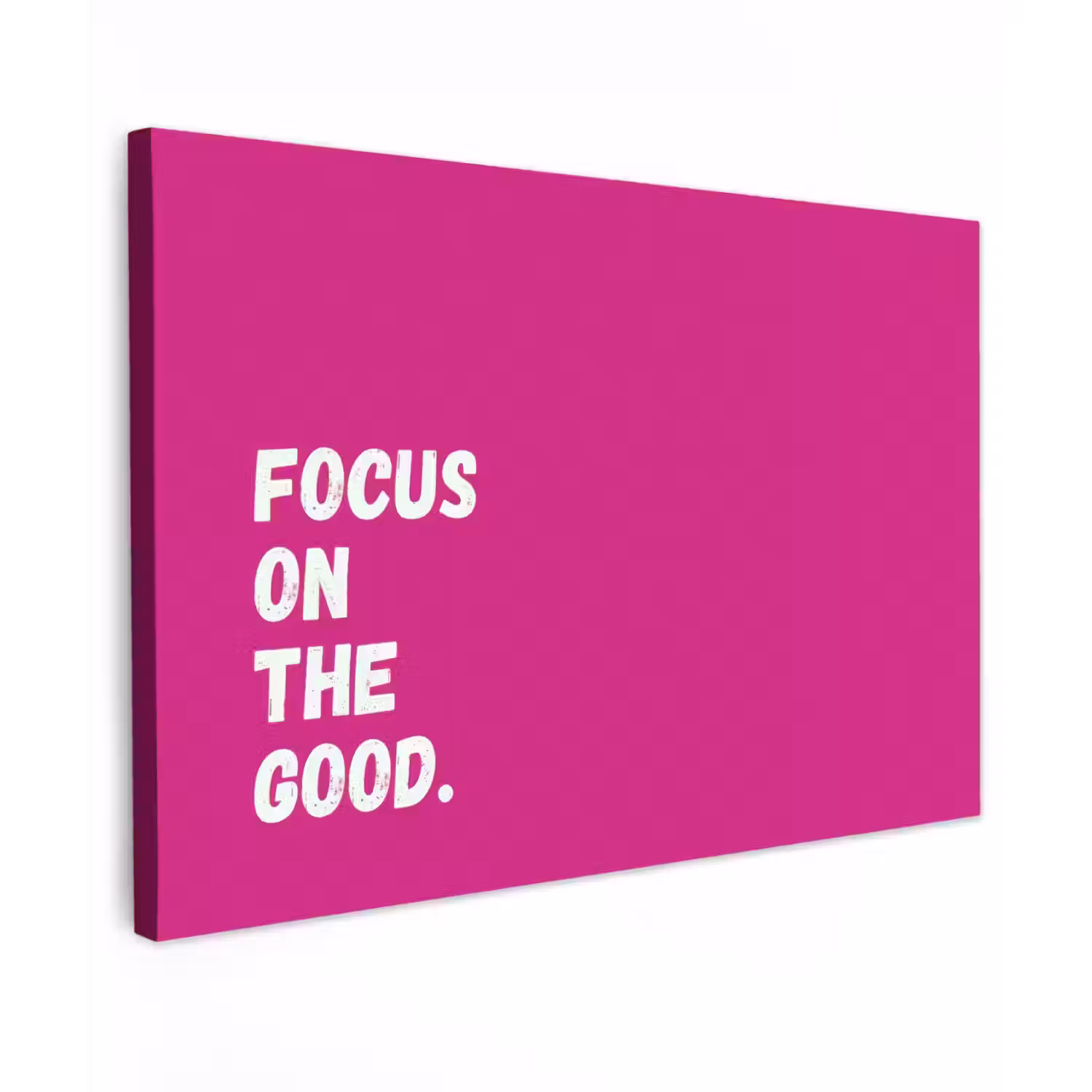 Focus on the good - Roze - Simple canvas 2cm klein -z3d