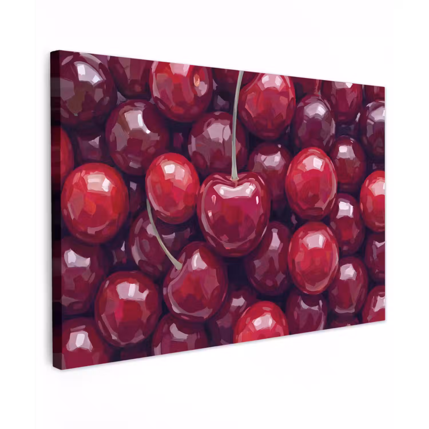 Fruit - Kersen - Eten - Modern - Rood canvas 2cm klein -z3d
