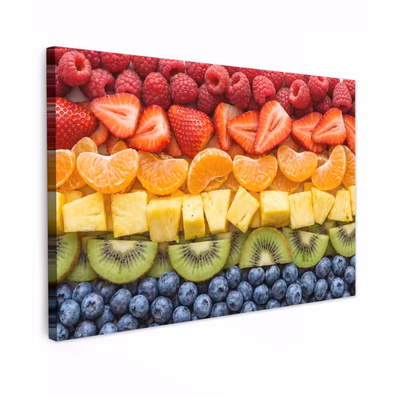 Fruit - Regenboog - Gezond - Kleurrijk canvas 2cm klein -z3d
