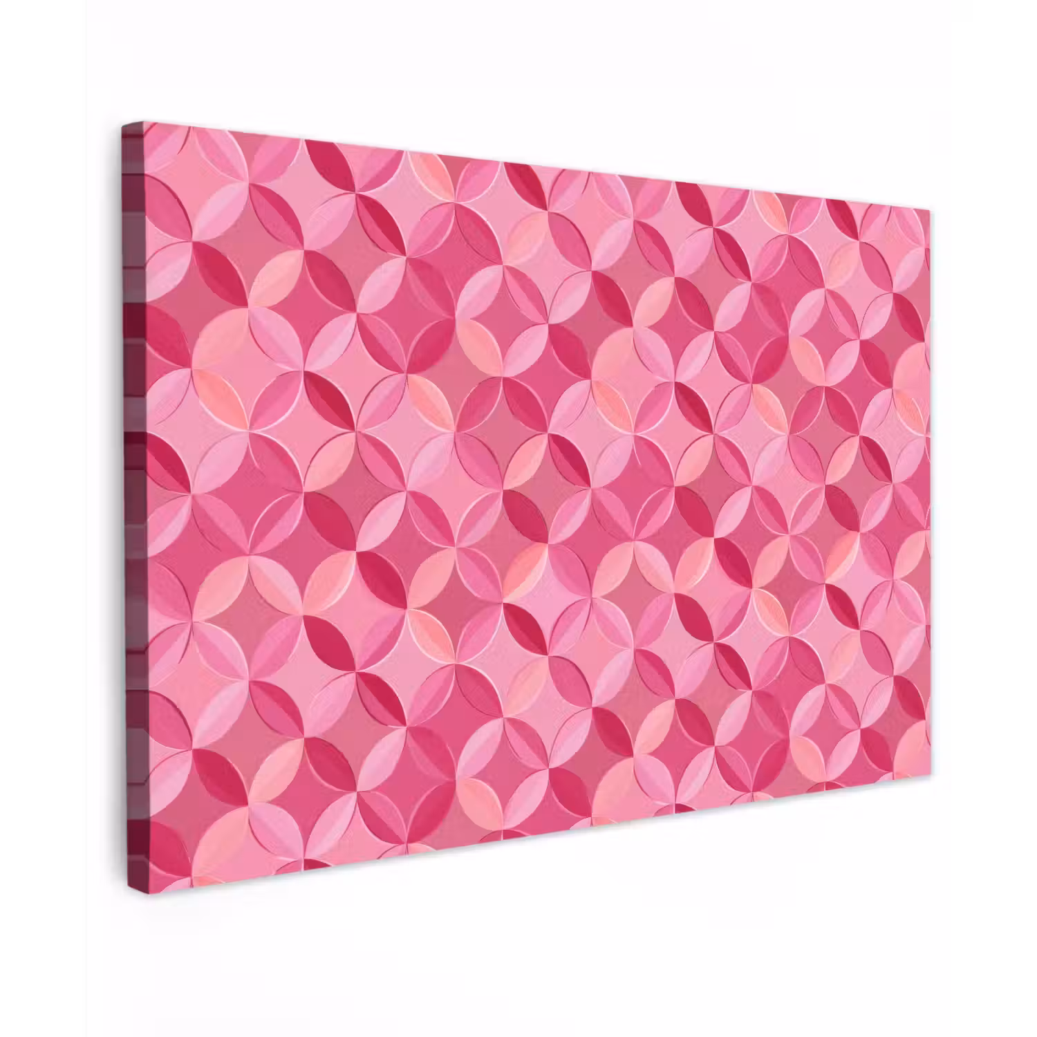 Geometrisch - Mozaïek - Modern - Roze canvas 2cm klein 34 -z3d