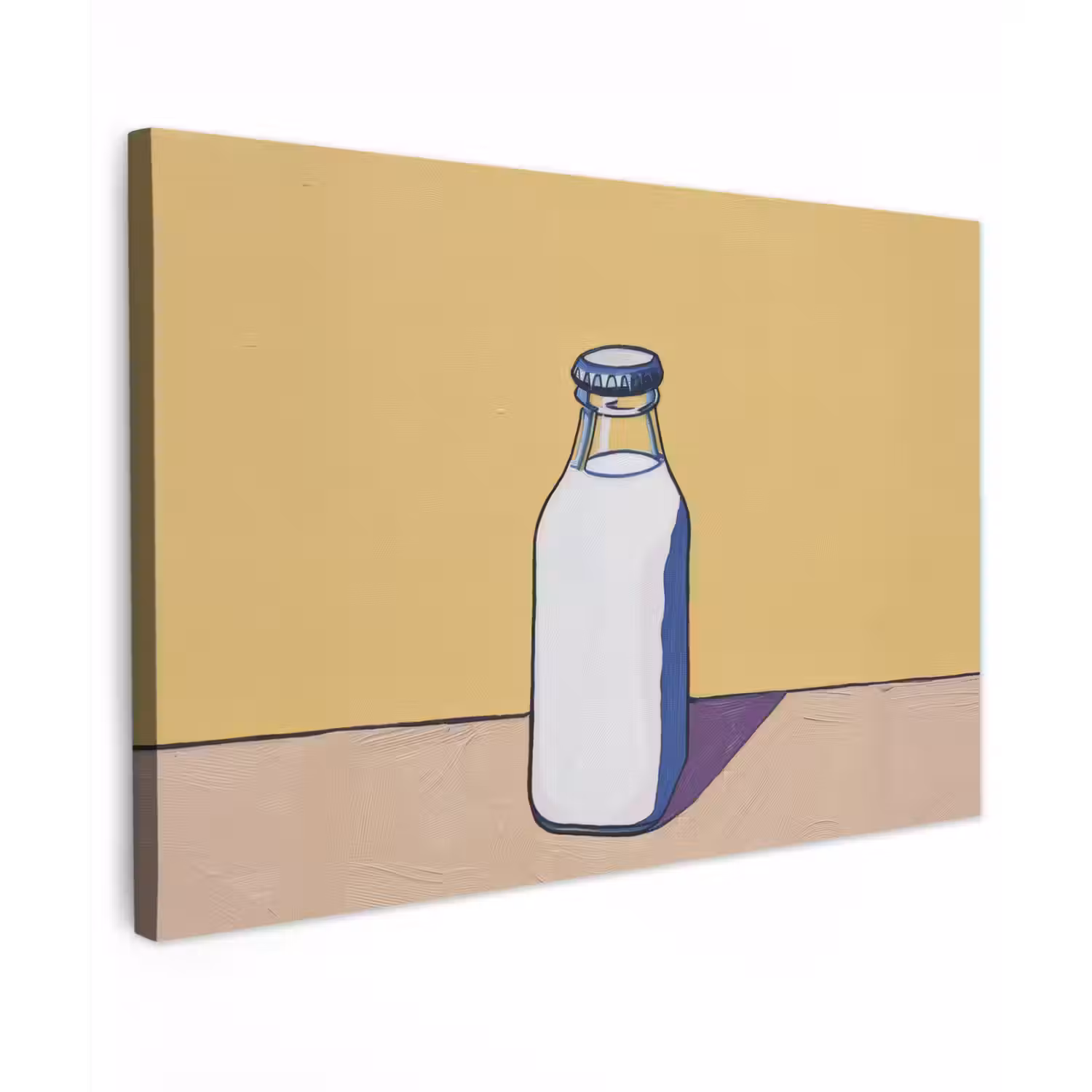 Glazen - Fles - Illustratie - Melk canvas 2cm klein -z3d