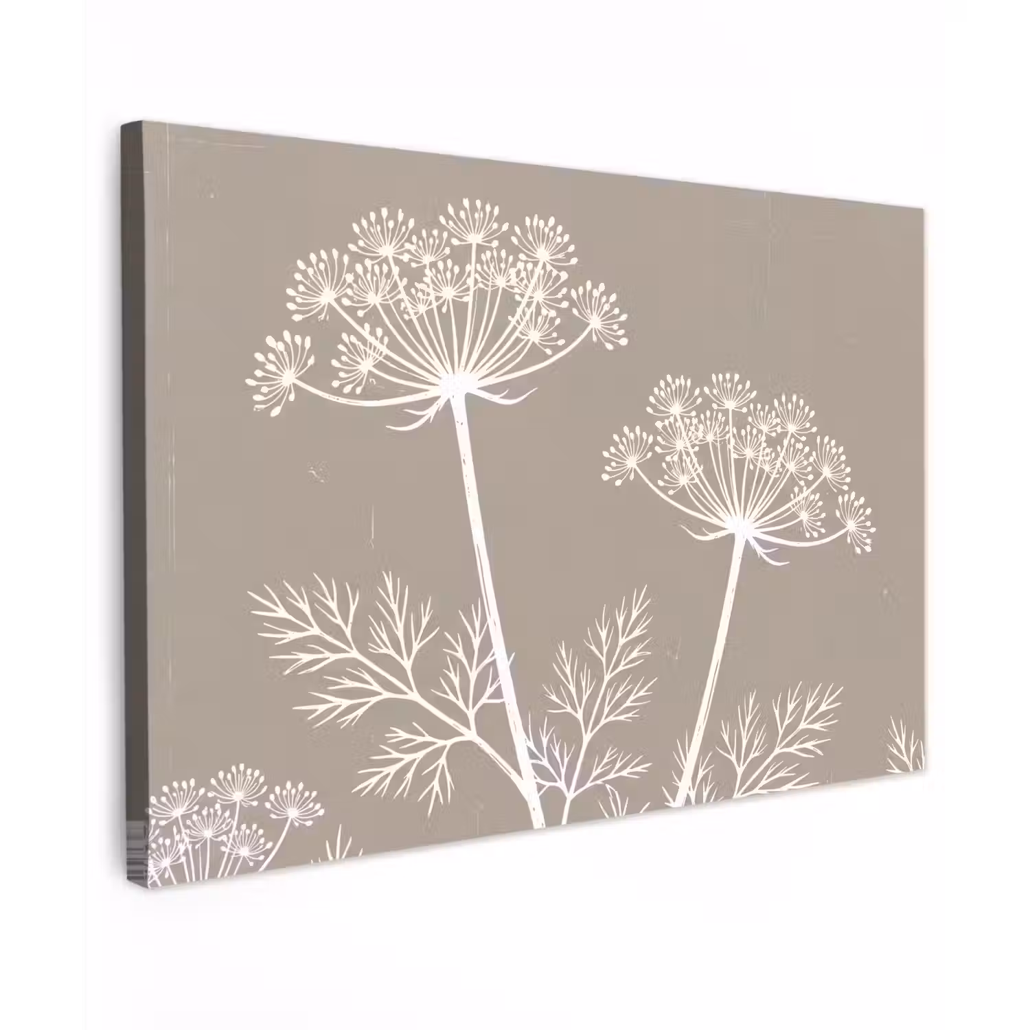Grafisch - Fluitenkruid - Taupe canvas 2cm klein -z3d
