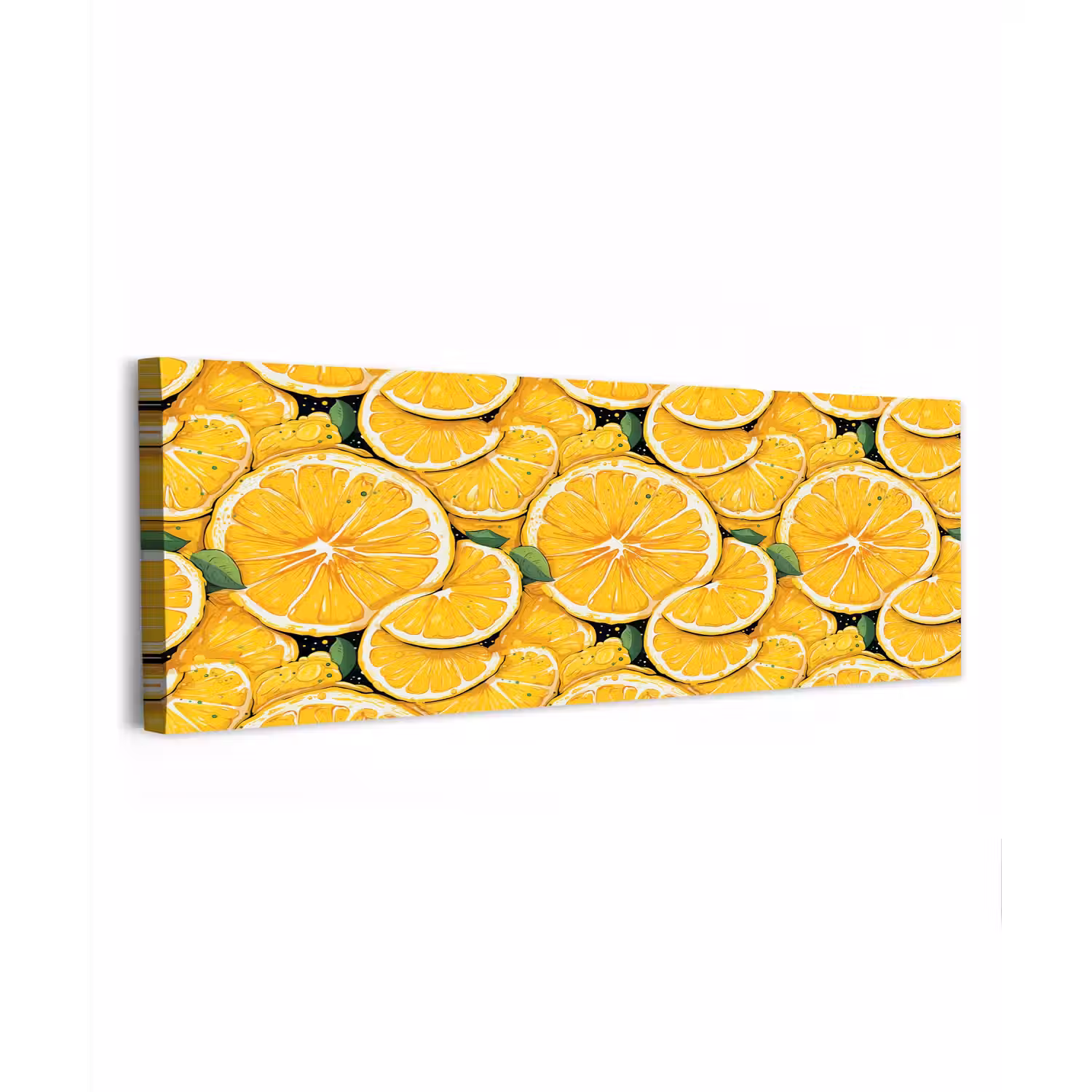 Grafisch - Citroenschijven - Blaadjes canvas 2cm klein 828 -z3d