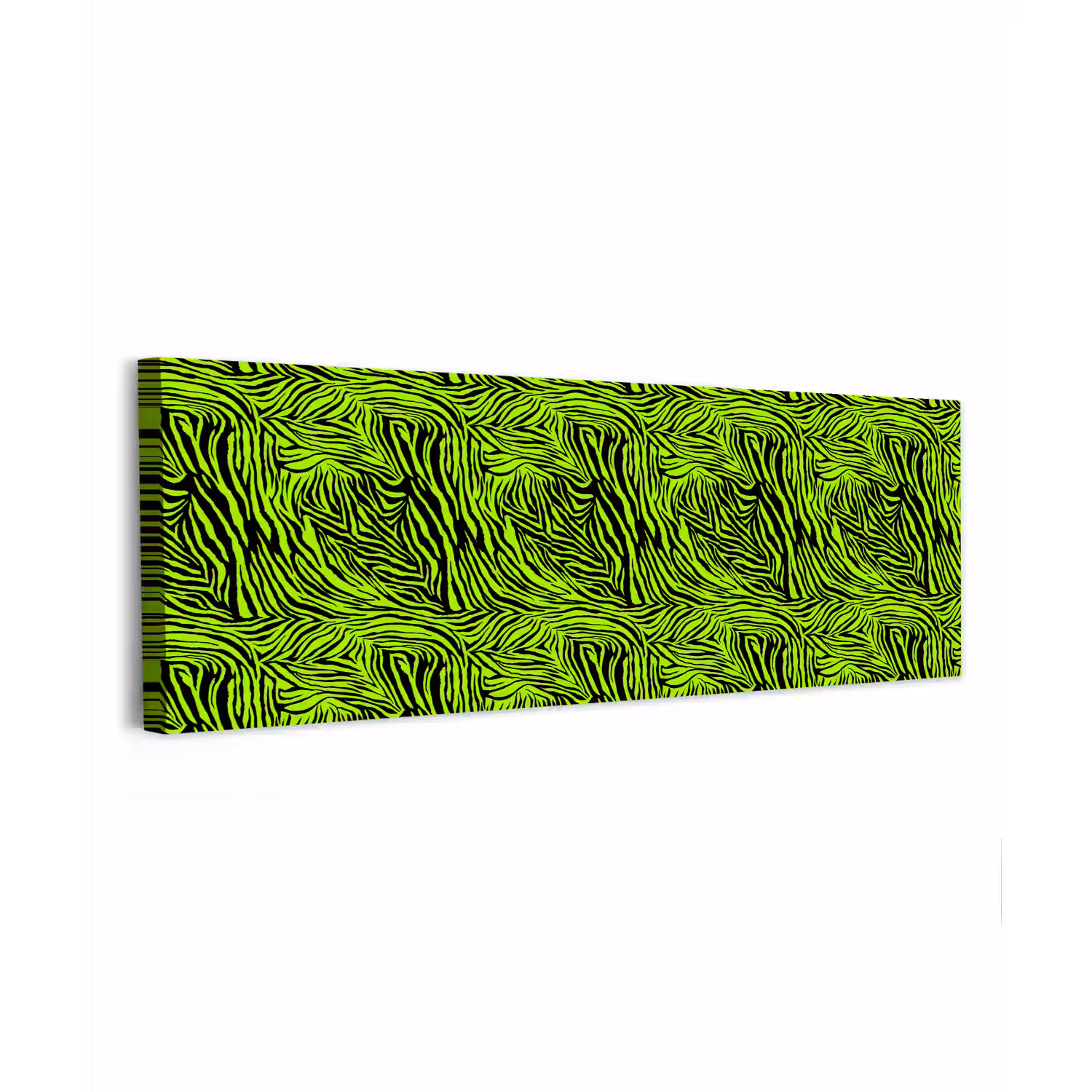 Groen - Zwart - Zebra canvas 2cm klein 828 -z3d