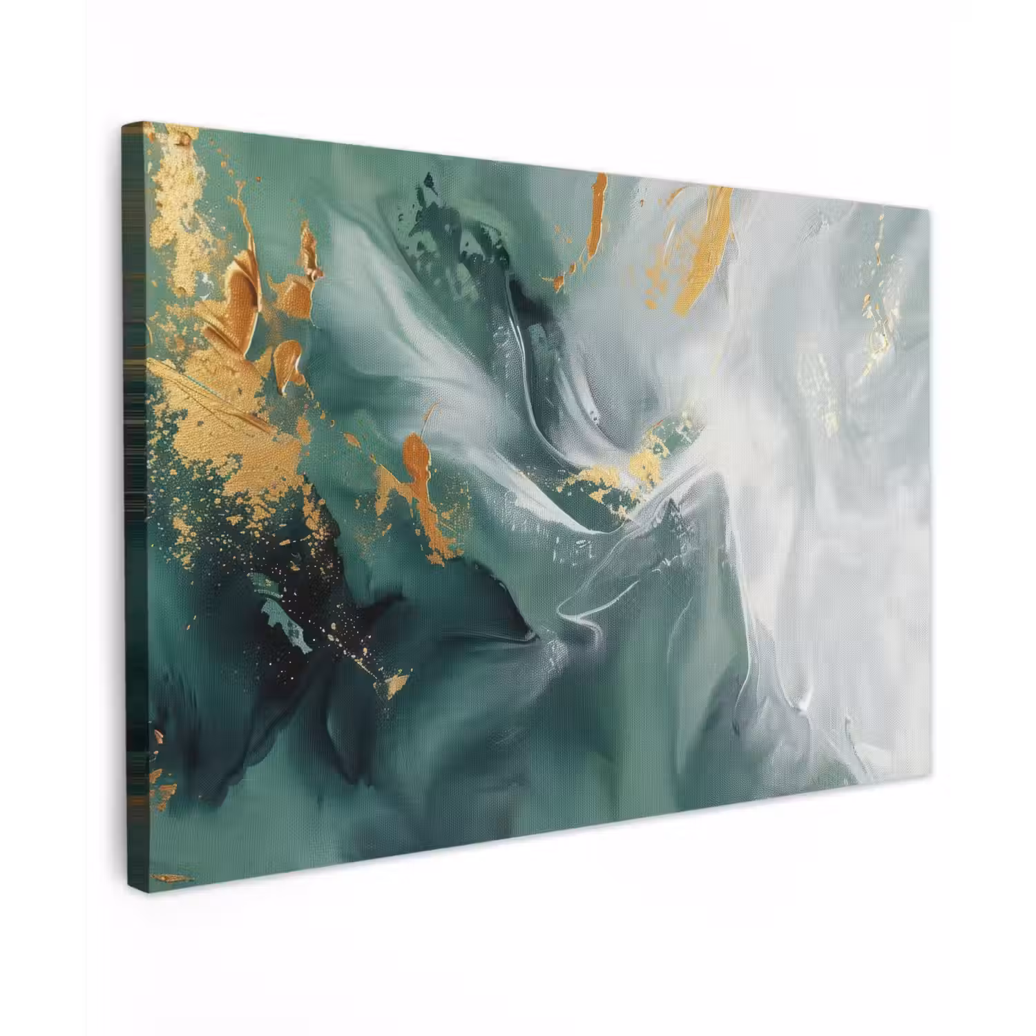 Groen - Modern - Marmer - Abstract canvas 2cm klein -z3d