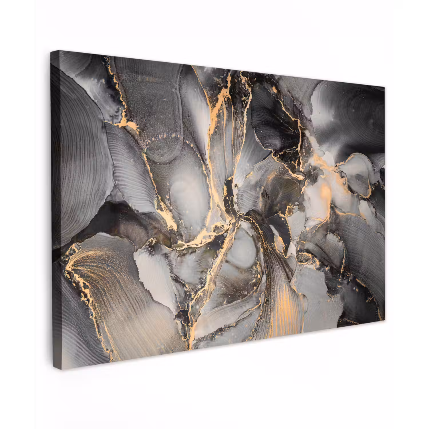 Grijs - Luxe - Goud - Marmer canvas 2cm klein -z3d