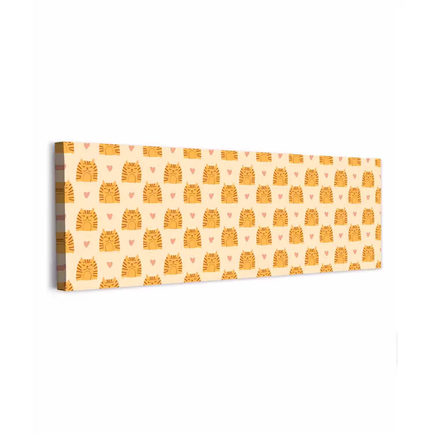 Hartjes - Katten - Strepen - Beige canvas 2cm klein 828 -z3d