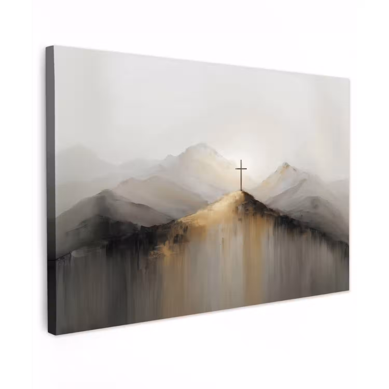 Heuvels - Abstract - Kruis - Christendom canvas 2cm klein -z3d