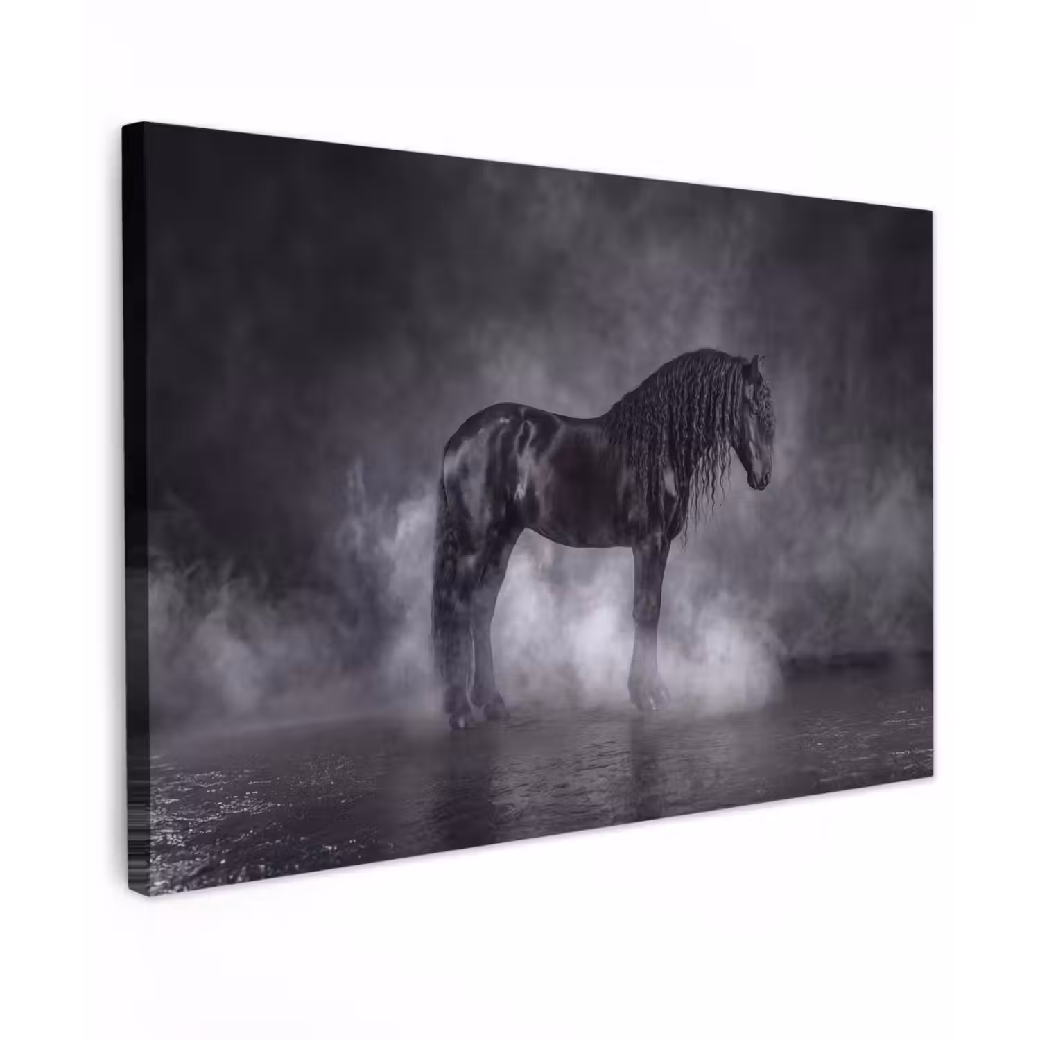 Paard - Magisch - Zwart canvas 2cm klein -z3d