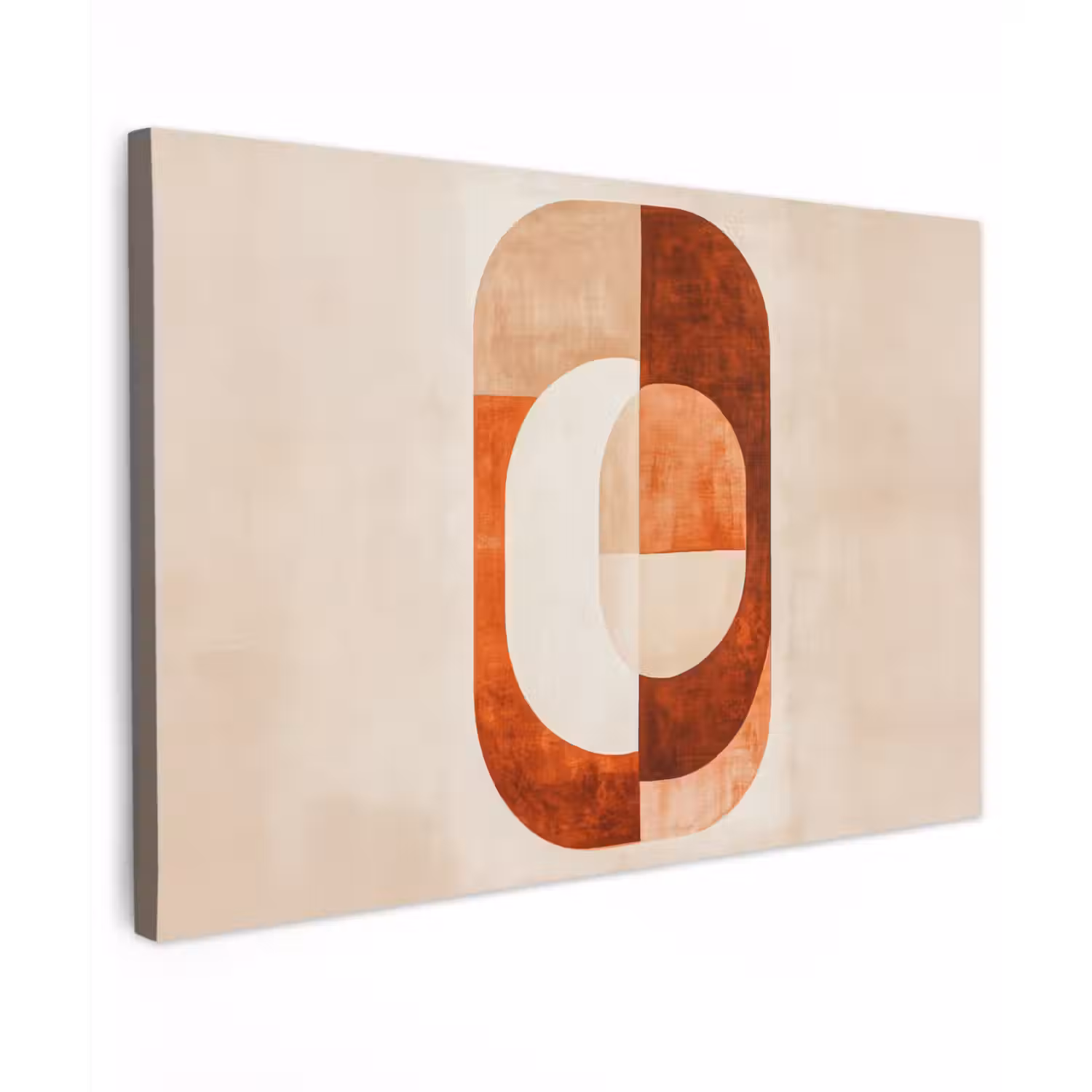 Illustratie - Abstract - Vormen - Rood canvas 2cm klein -z3d