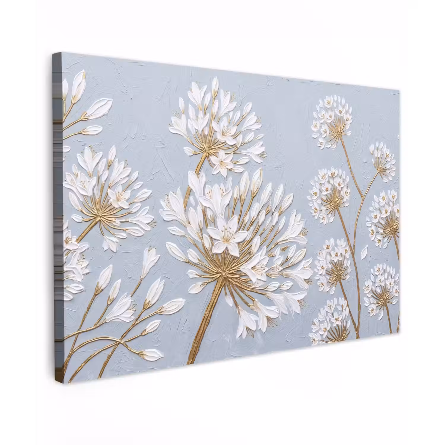Illustratie - Bloemen - Blauw canvas 2cm klein -z3d