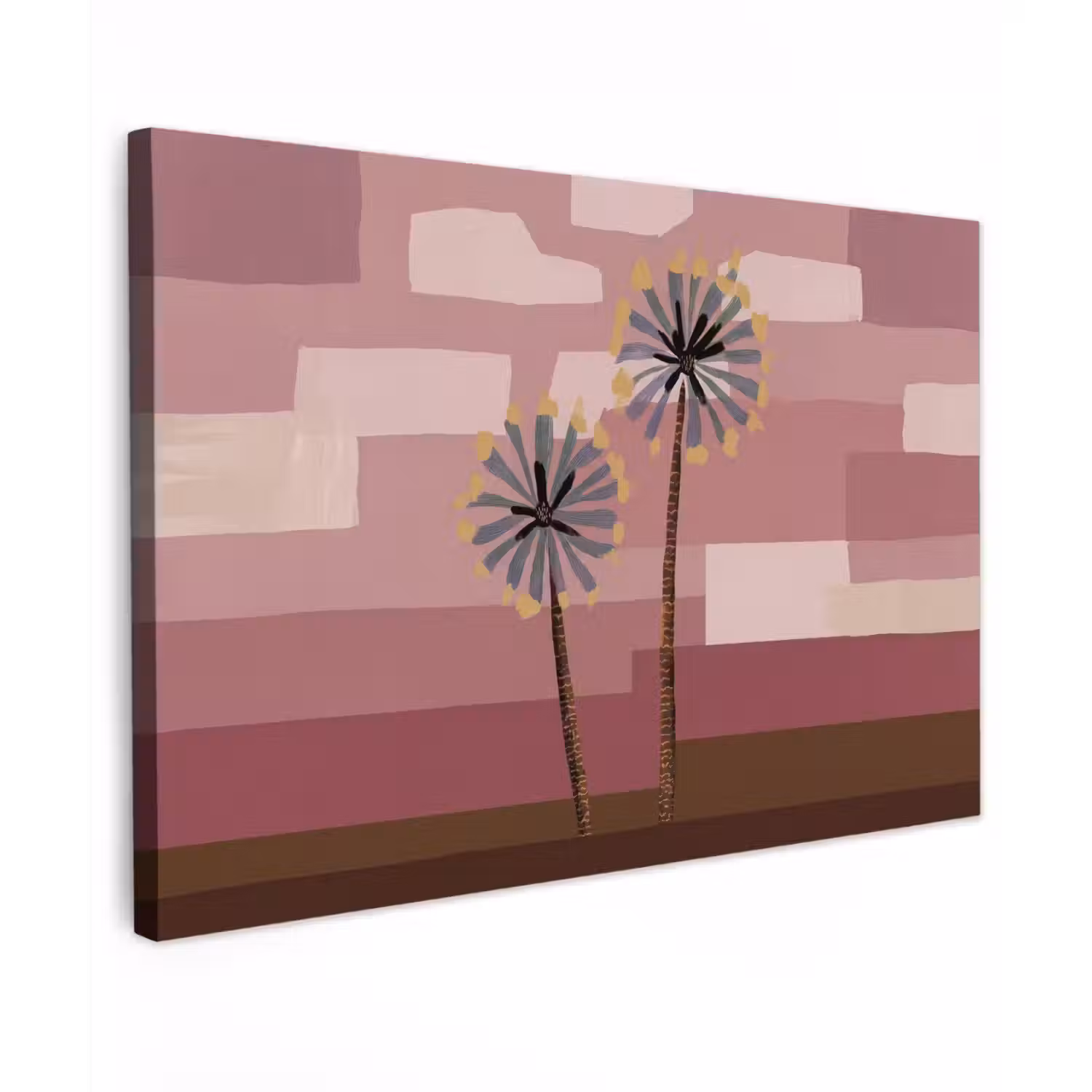 Illustratie - Bloemen - Vlakken - Abstract canvas 2cm klein -z3d