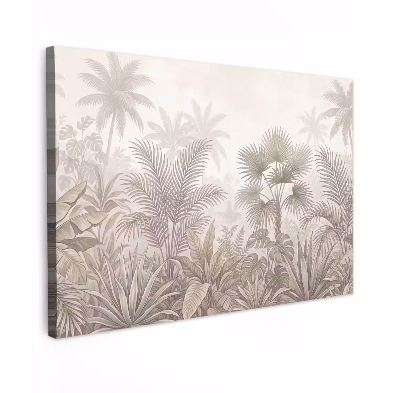 Jungle - Tropisch - Natuur -Vintage - Beige canvas 2cm klein -z3d