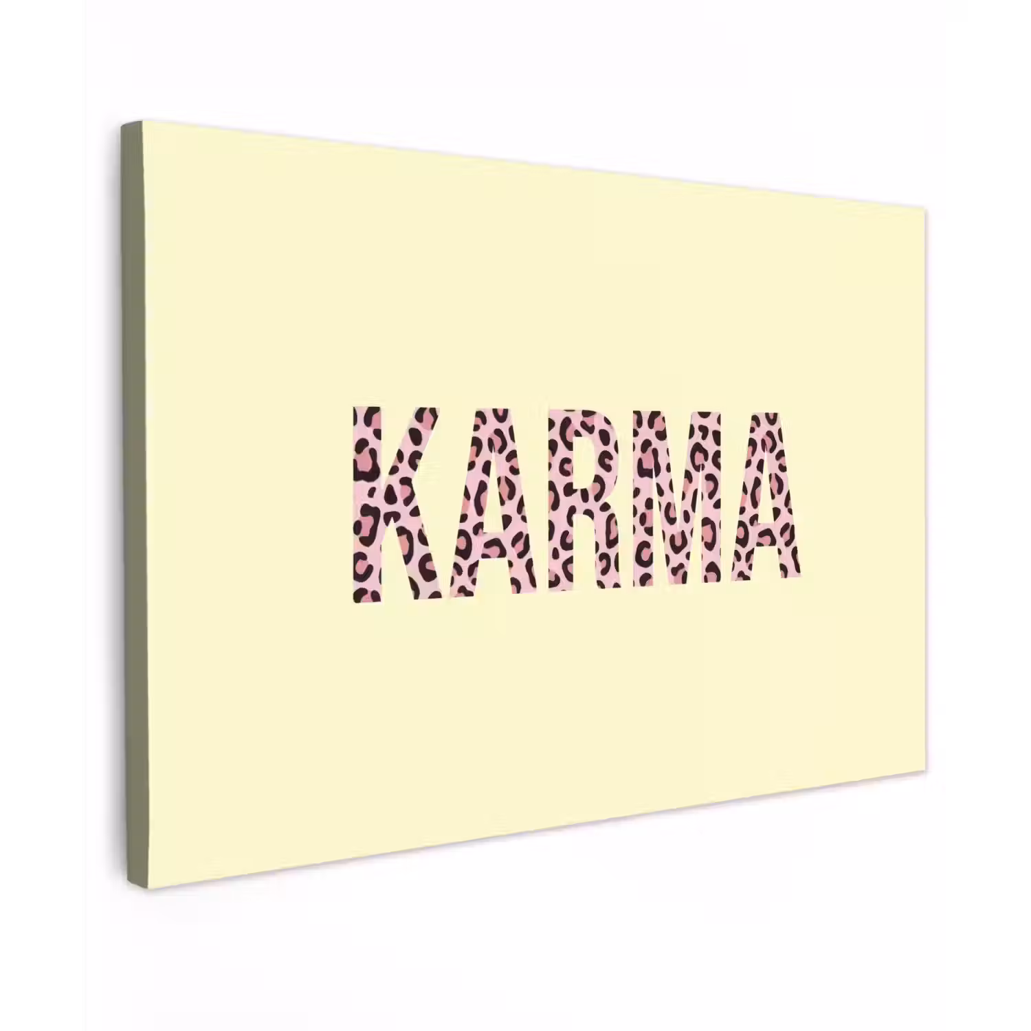 Karma - Luipaardprint - Geel canvas 2cm klein -z3d