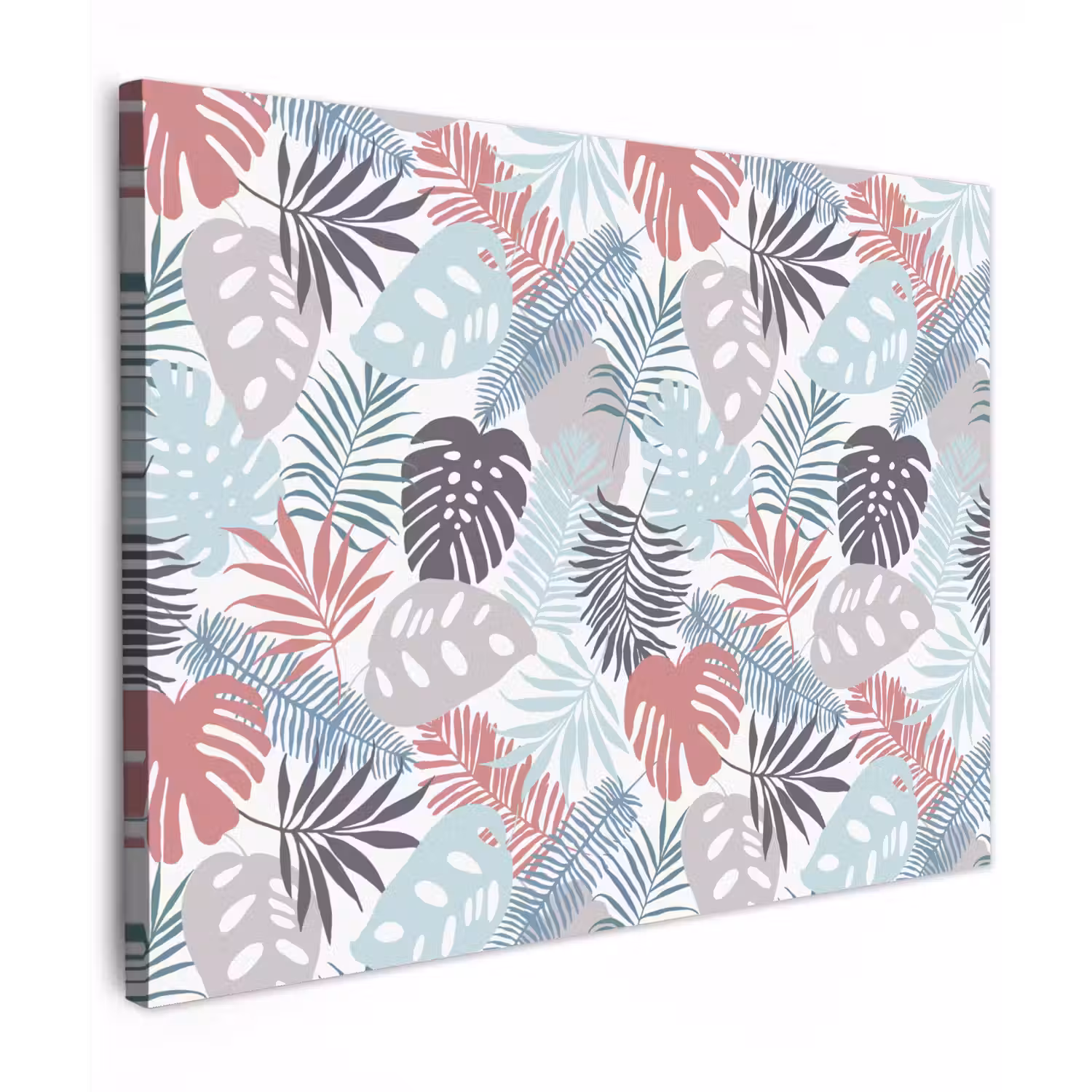 Inductie beschermer - Bladeren - Pastel - Jungle - Afdekplaat voor kookplaat canvas 2cm klein -z3d
