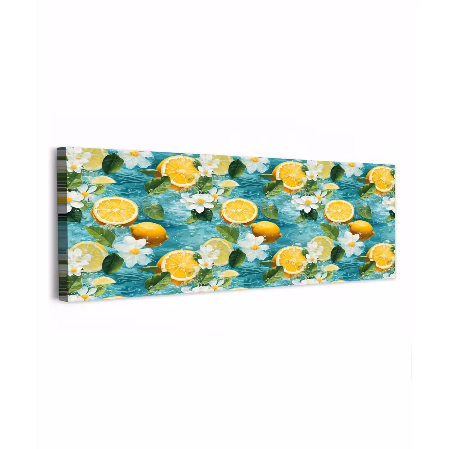 Citroen - Bloemen - Bruisend - Water canvas 2cm klein 828 -z3d