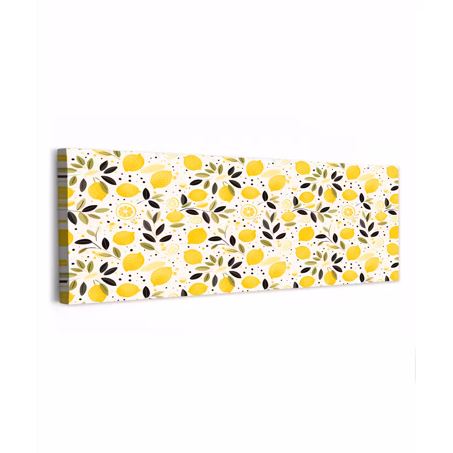Citroenen - Geel - Wit - Stippen canvas 2cm klein 828 -z3d